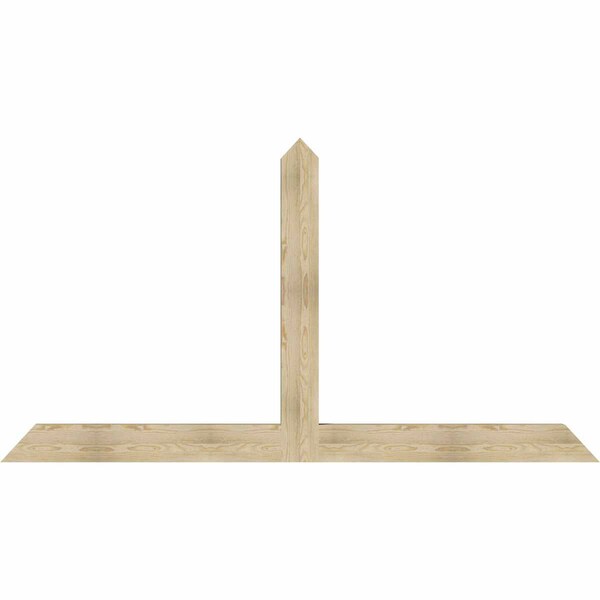 Ekena Millwork Portland Rough Sawn Timber Gable Bracket, Douglas Fir, 96"W x 52"H x 4"D x 6"F, 13/12 Pitch GBW096X52X0406POR00RDF - main